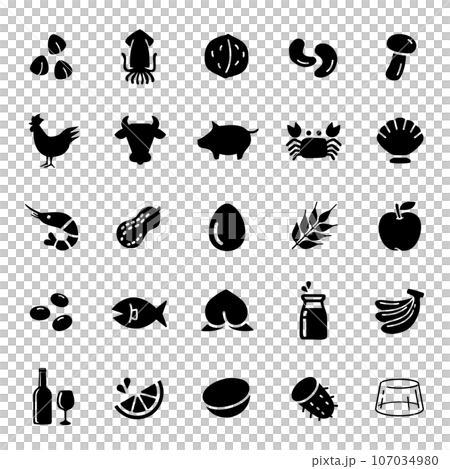 Allergy display food icon Allergy display food icon 107034980