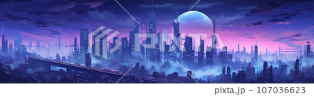 Cyberpunk Retro Futuristic City with Neon Lights Blog Header Cyberpunk Retro Futuristic City with Neon Lights Blog Header 107036623