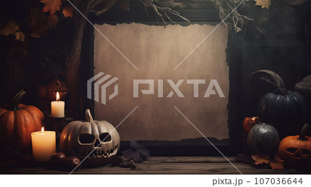 Halloween Old Kraft Paper Mockup Template 107036644