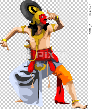 Javanese Traditional Mask Dancer Klana Panji Javanese Traditional Mask Dancer Klana Panji 107037673