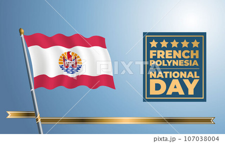 French Polynesia National Day, celebration template banner 107038004