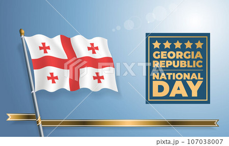 Georgia Republic National Day, celebration template banner 107038007