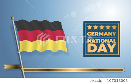 Germany National Day, celebration template banner 107038008