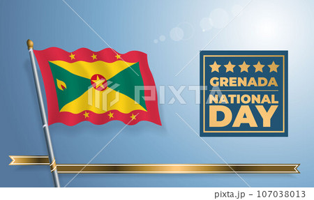 Grenada National Day, celebration template banner 107038013