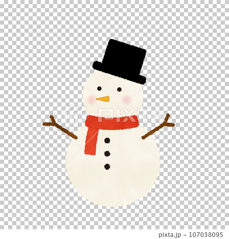 Watercolor style illustration of snowman 107038095