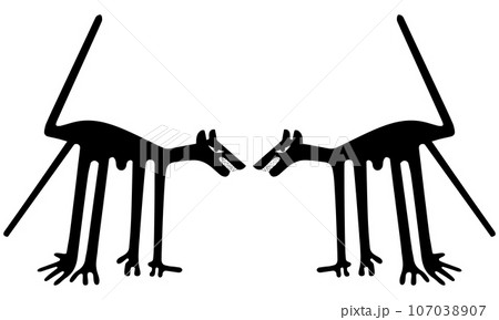 Fight - a paraphrase of the famous geoglyph of The Dog from Nazca 107038907