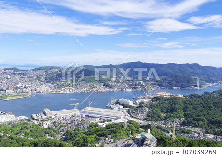 長崎県 稲佐山から夏の眺望 昼の絶景 2023-08-02 長崎県 稲佐山から夏の眺望 昼の絶景 2023-08-02 107039269