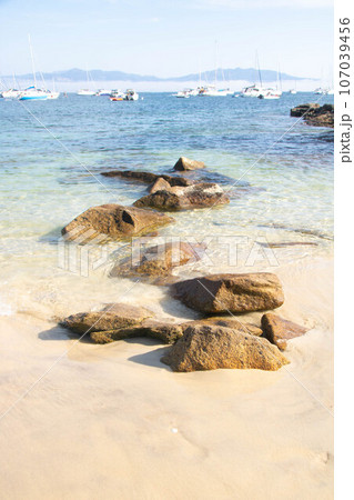 Beach at Cangas in Galicia, Spain 107039456