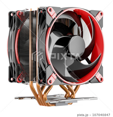 CPU Cooler, CPU fan. 3D rendering CPU Cooler, CPU fan. 3D rendering 107040847