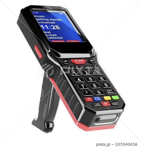 Laser Data Collection Terminal Scanner, Bar Code Scanner. 3D rendering 107040856