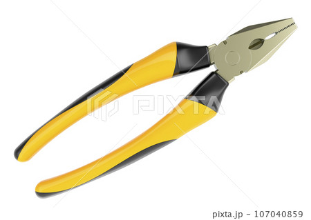 Pliers, closeup. 3D rendering 107040859