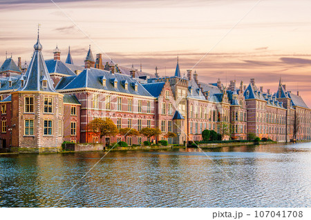 The Hague Ridderzaal in Binnenhof, Hofvijver lake Meeting place of States General of the Netherlands 107041708