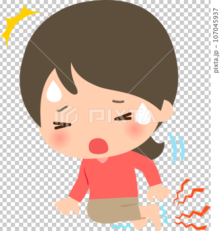 A woman whose legs are numb and unable to move 107045937