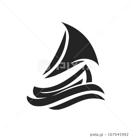 sailing logo template Isolated. Brand Identity. Icon Abstract Vector graphic sailing logo template Isolated. Brand Identity. Icon Abstract Vector graphic 107045992