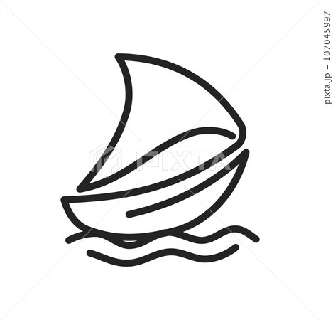 sailing logo template Isolated. Brand Identity. Icon Abstract Vector graphic 107045997