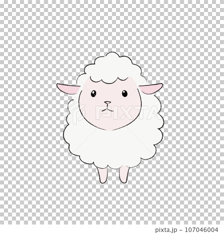 かわいい子羊のイラスト カラー かわいい子羊のイラスト カラー 107046004