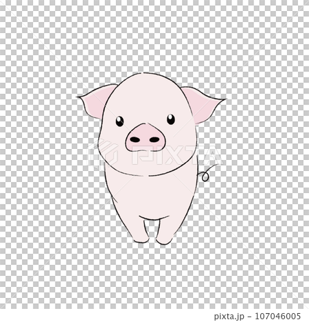 可愛的小豬插畫色彩 107046005