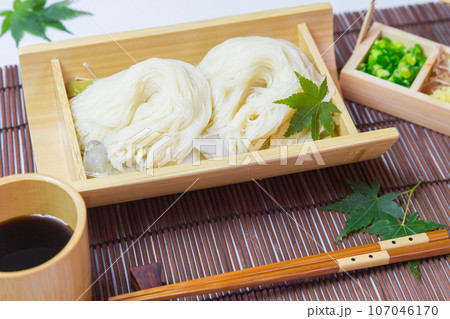 夏の料理・味覚～そうめん～ 107046170