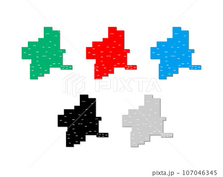 町村入り地図_群馬県_デフォルメ-01 町村入り地図_群馬県_デフォルメ-01 107046345