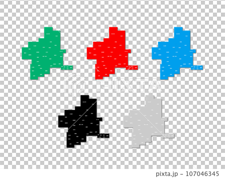 町村入り地図_群馬県_デフォルメ-01 町村入り地図_群馬県_デフォルメ-01 107046345