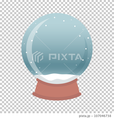 Illustration set of empty snow globes Illustration set of empty snow globes 107046738