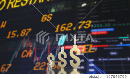 The dollar symbol for Usa business 3d rendering The dollar symbol for Usa business 3d rendering 107046796