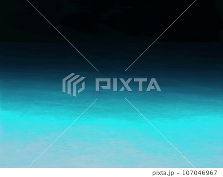 深海底をイメージした黒から明るく光る青色にグラデーションする水中イメージ 107046967