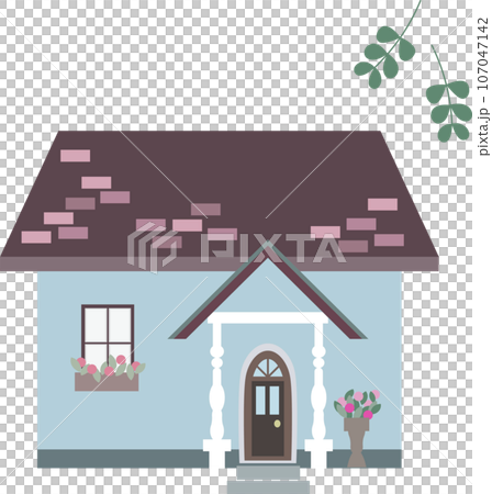 Stylish and cute western style house 107047142