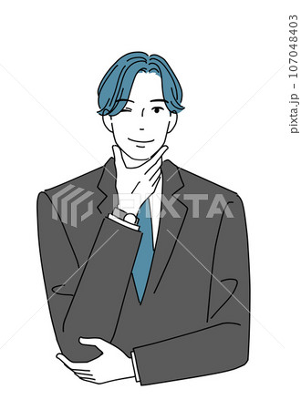 笑顔の男性会社員 笑顔の男性会社員 107048403