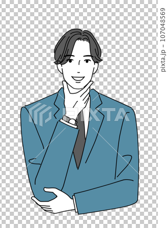 Smiling male office worker 107048569