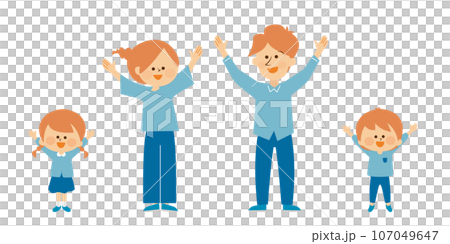 家人萬歲插畫套裝素材 家人萬歲插畫套裝素材 107049647