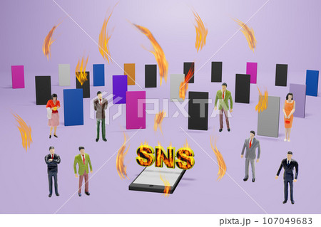 SNSによりインターネットが炎上したイメージ 107049683