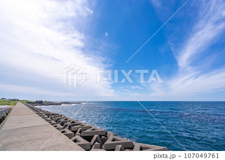 沓形港　防波堤 107049761