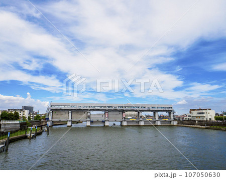 今井水門・新中川・東京都江戸川区 今井水門・新中川・東京都江戸川区 107050630