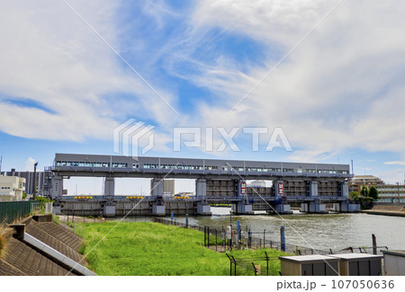 今井水門・新中川・東京都江戸川区 107050636