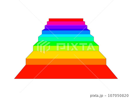 抽象的な虹色の階段のイラストのイラスト素材 [107050820] - PIXTA