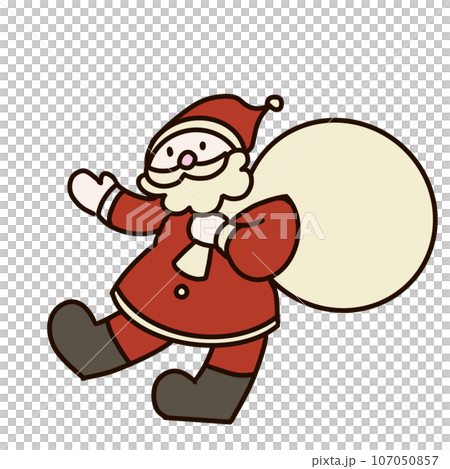 簡單可愛的聖誕老人插畫 107050857