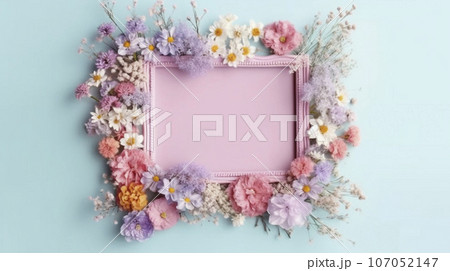 AI art flower frame 花のフレーム AI art flower frame 花のフレーム 107052147