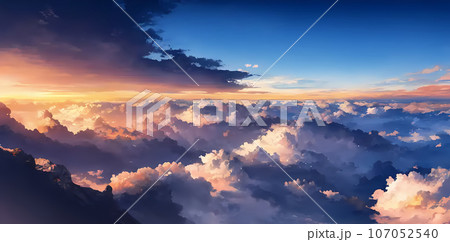 雲海と朝焼け 雲海と朝焼け 107052540