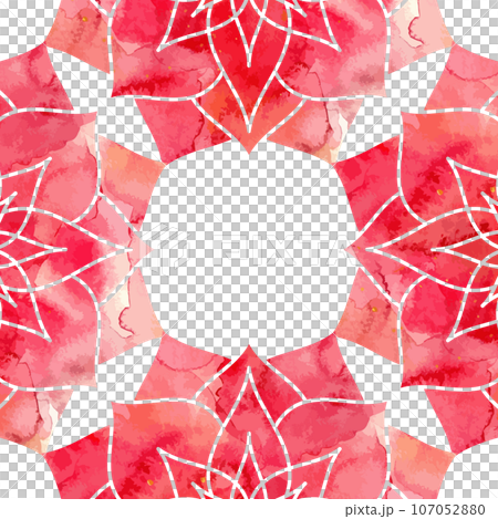 Abstract background with red watercolor patterns mandala Abstract background with red watercolor patterns mandala 107052880