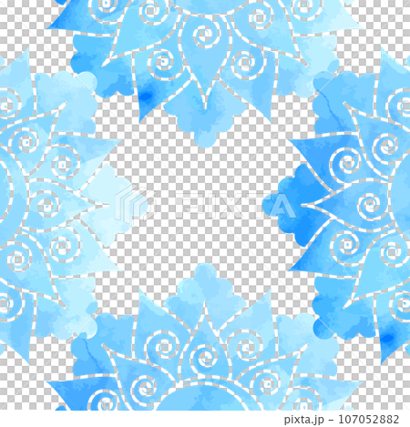 Abstract background with blue ethnic oriental pattern Abstract background with blue ethnic oriental pattern 107052882