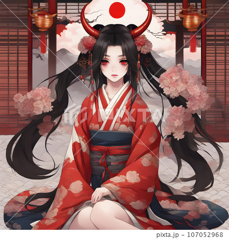 国内作家様 少女画 鬼 着物 乙女 和服 着物
