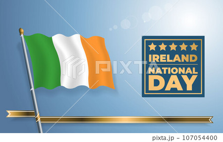 Ireland National Day, celebration template banner 107054400