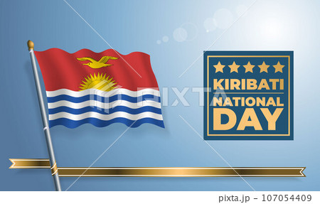 Kiribati National Day, celebration template banner 107054409