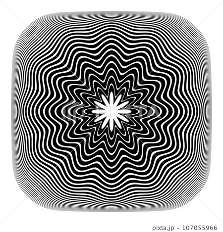 Abstrct Convex Concentric Wavy Lines Pattern on...のイラスト素材