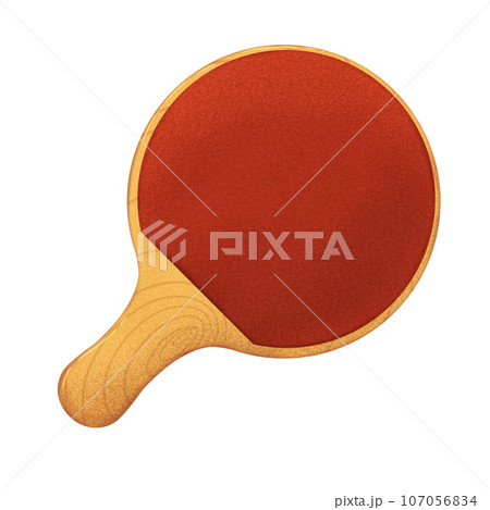 ping pong racket and ball	 107056834