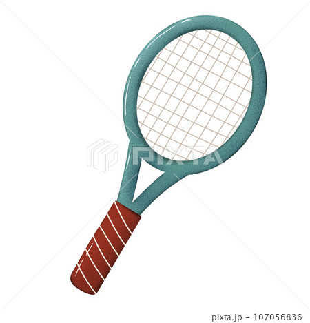 tennis racket and ball	 107056836