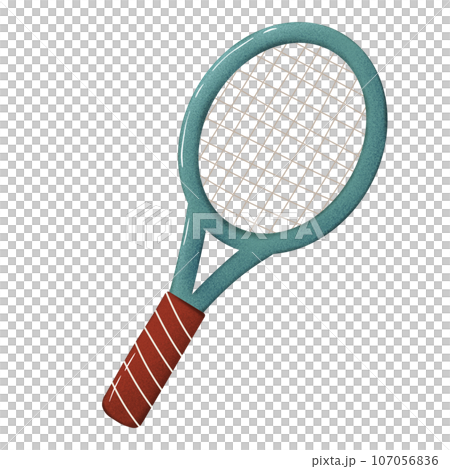 tennis racket and ball	 107056836