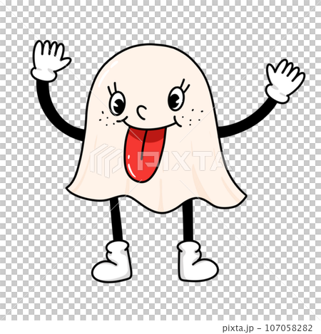 cartoon character ghost cartoon character ghost 107058282