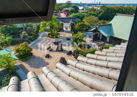 清洲城、天主閣からの眺め〈愛知県清須市〉 107059316